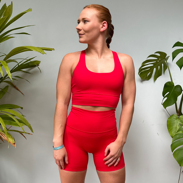 Halo Flex 6" Shorts in Red Hot