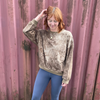 Halo Tie Dye Oversize Sweatshirt in Brown