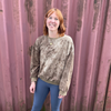 Halo Tie Dye Oversize Sweatshirt in Brown
