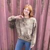 Halo Tie Dye Oversize Sweatshirt in Brown