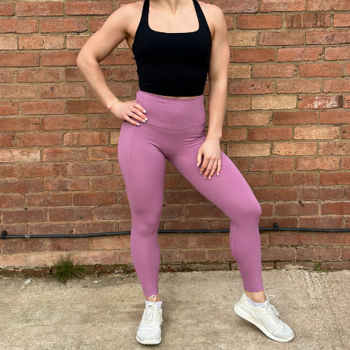 Halo Mesosphere Leggings with Pockets  in Melon Pink