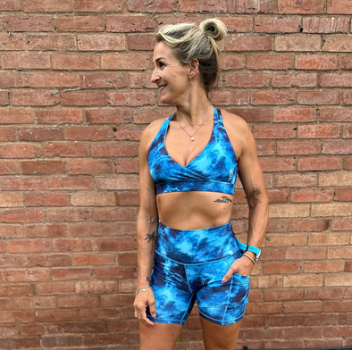 Halo Tornado Sports Bra in Navy Tie Dye - PRE ORDER