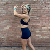 Halo Cirrus 4 Inch Shorts with Small Scrunch in Navy Blue - PRE ORDER