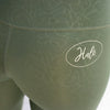 Halo 7/8 Moss Green Embossed Squat Stretch Leggings