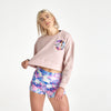 Halo Neo Tropic Crop Sweatshirt in Dusky Pink