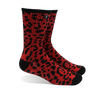 Halo Red Leopard Training Crew Socks