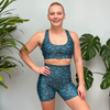 Halo Teal Giraffe 6 Inch Shorts With Pockets