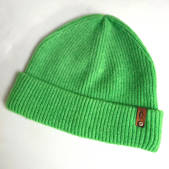 Halo Chunky Knit Beanie in Green