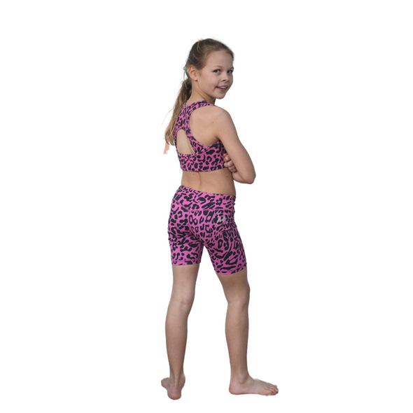 Halo Mini Me Shorts in Pink Leopard